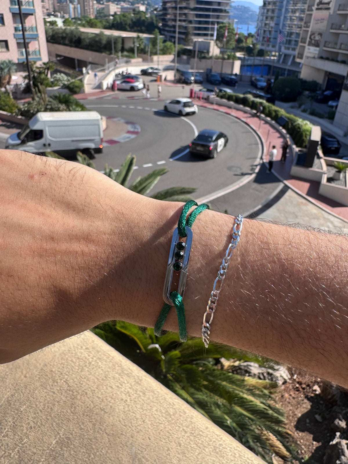 Bracelet perles Maison El Hammami — Vert