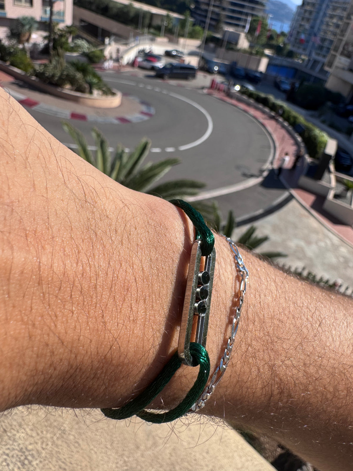 Bracelet perles Maison El Hammami — Vert