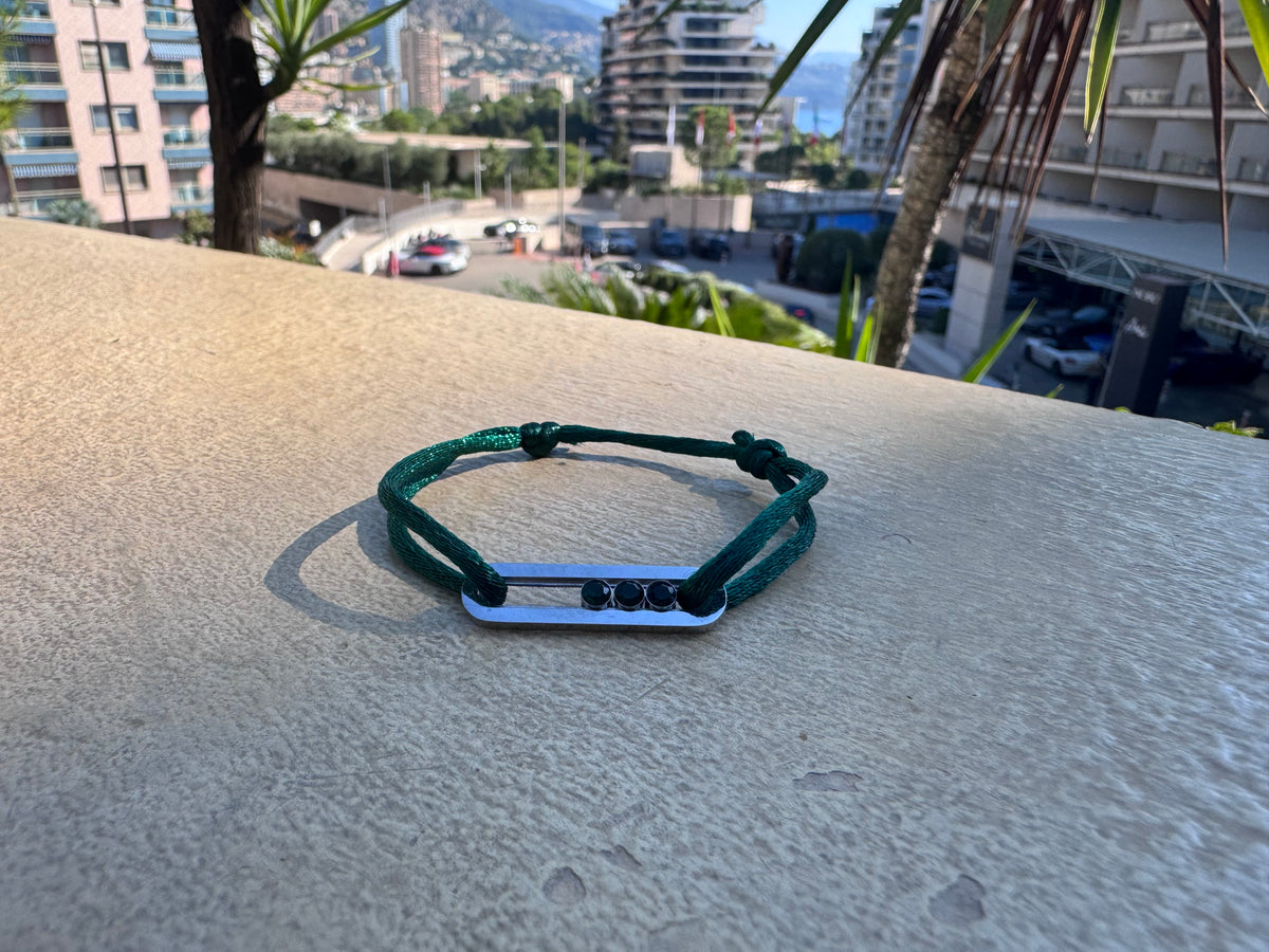 Bracelet perles Maison El Hammami — Vert