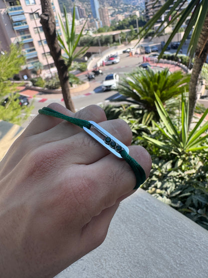 Bracelet perles Maison El Hammami — Vert