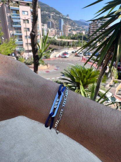 Bracelet perles Maison El Hammami — Bleu