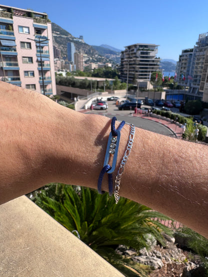 Bracelet perles Maison El Hammami — Bleu