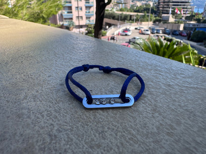 Bracelet perles Maison El Hammami — Bleu