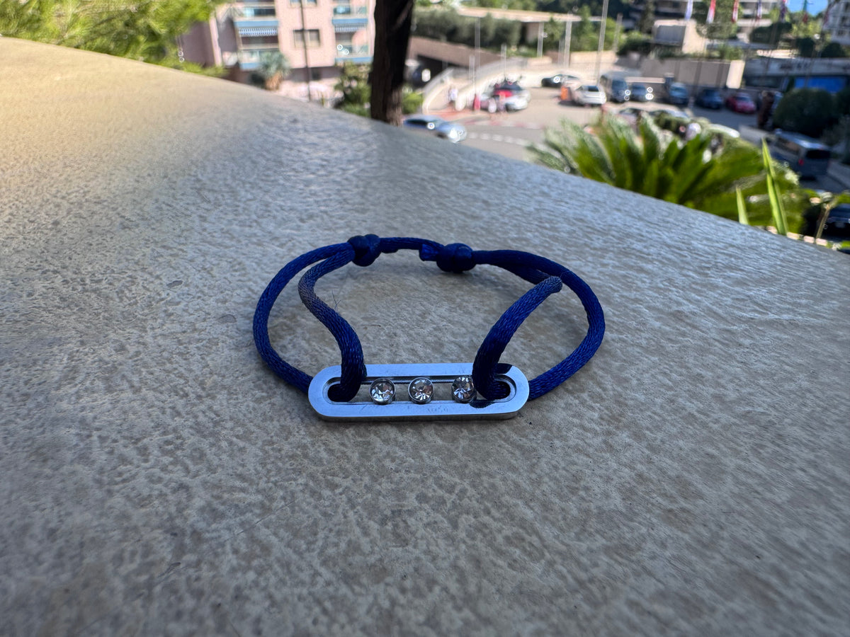 Bracelet perles Maison El Hammami — Bleu
