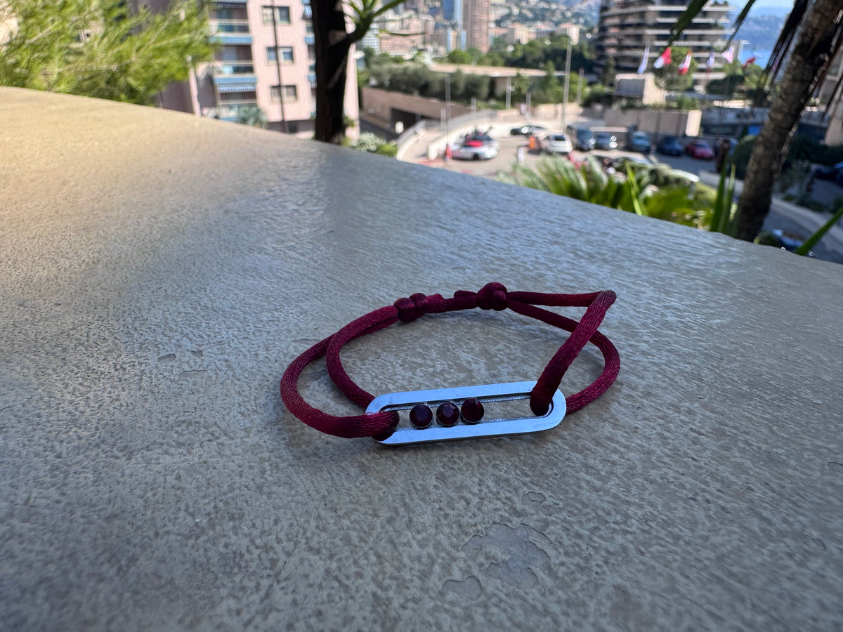 Bracelet perles Maison El Hammami — Rouge