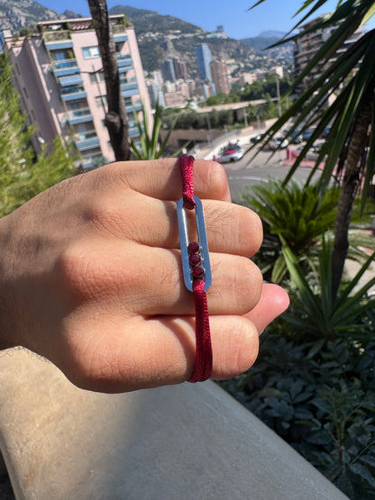 Bracelet perles Maison El Hammami — Rouge