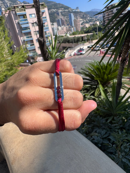 Bracelet perles Maison El Hammami — Rouge