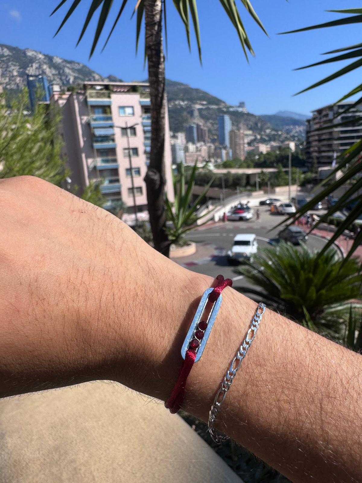 Bracelet perles Maison El Hammami — Rouge
