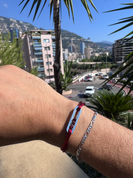 Bracelet perles Maison El Hammami — Rouge